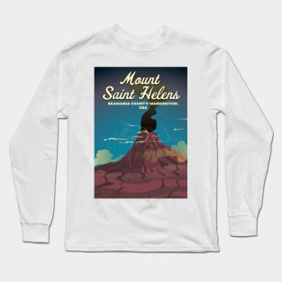 Mount Saint Helens Washington USA Long Sleeve T-Shirt